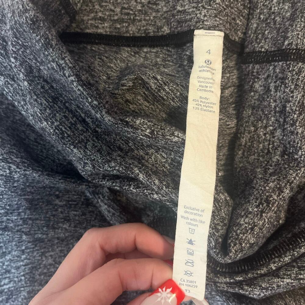 Lululemon Gray Align High Rise Leggings Size 4 Full Length Yoga Activewear - Picture 2 of 9